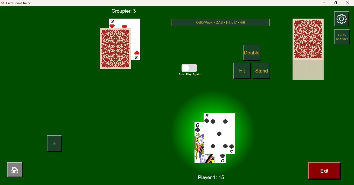 Blackjack table